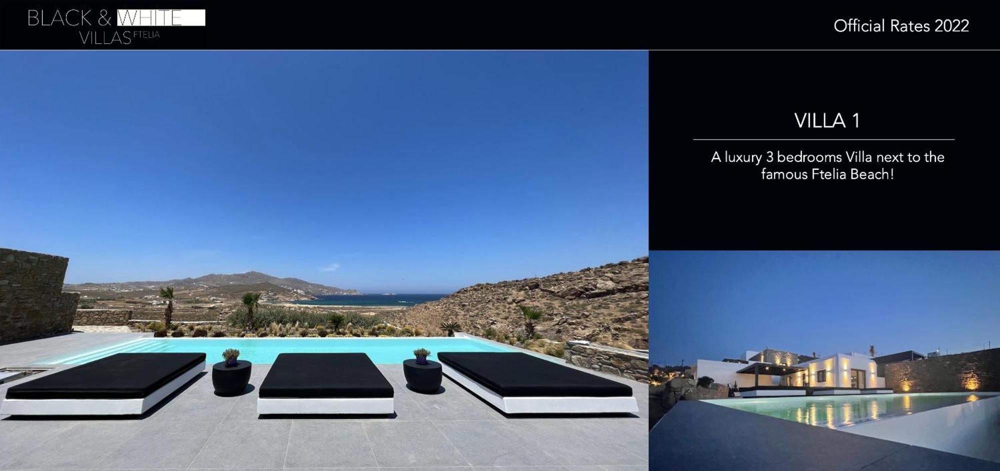Black And White Villas Ftelia - Mykonos Mykonos Town エクステリア 写真